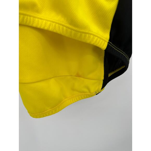 Aero Tech Designs Cyclewear Shirt Men XXL Yellow Black 3/4 Zip Short Sleeve Bike - Picture 4 of 8